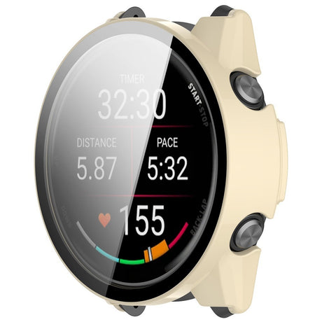 Garmin Forerunner 570 (42mm) Deksel med Skjermbeskytter i Herdet Glass - Hvit