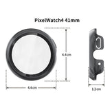 Google Pixel Watch 4 (41 mm) Hard Plast Deksel med Innebygd Skjermbeskytter – Mørkegrå