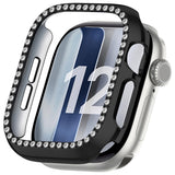 Apple Watch Series 12 (42mm) Hardt Plast Deksel - Svart & Rhinsten
