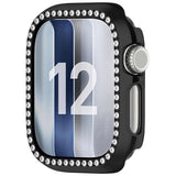 Apple Watch Series 12 (42mm) Hardt Plast Deksel - Svart & Rhinsten