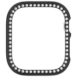 Apple Watch Series 12 (42mm) Hardt Plast Deksel - Svart & Rhinsten