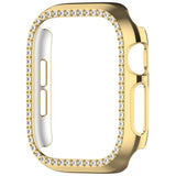 Apple Watch Series 12 (46mm) Hardt Plast Deksel - Gull & Rhinsten