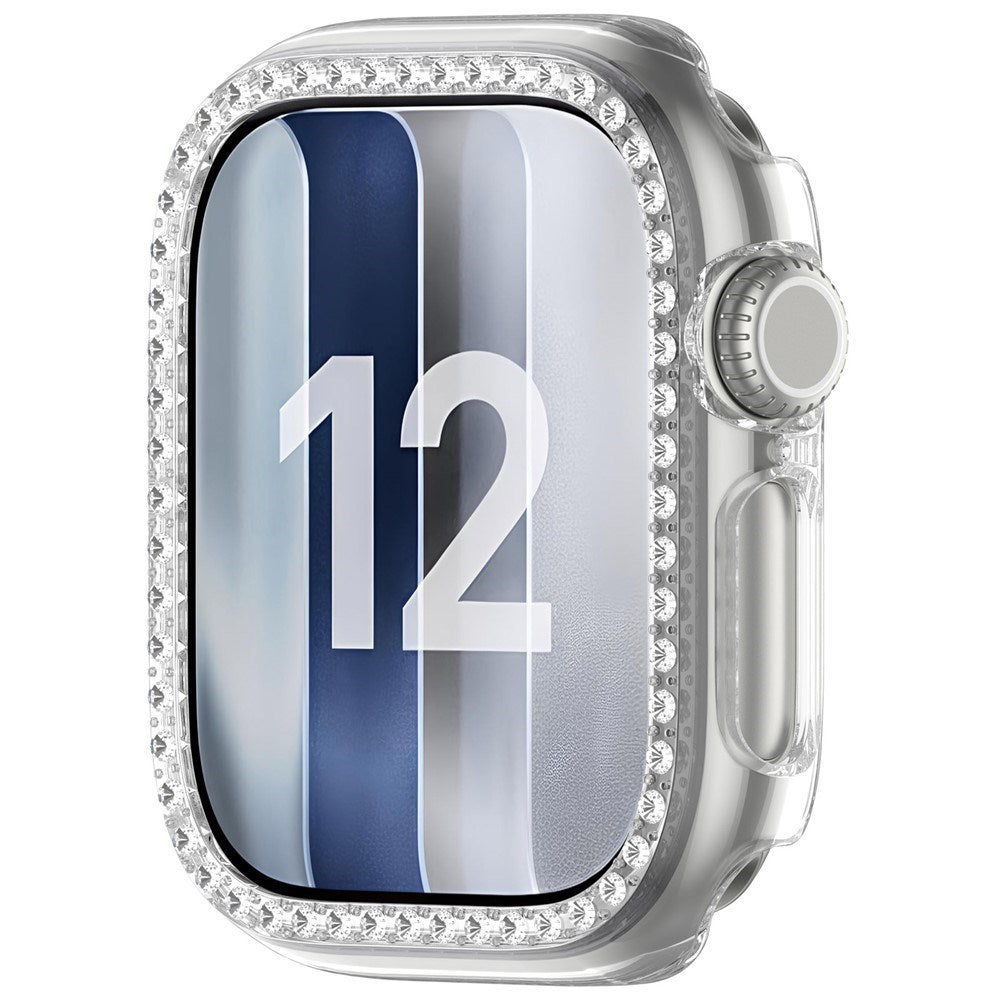 Apple Watch Series 12 (46mm) Hardt Plast Deksel - Gjennomsiktig & Rhinsten