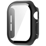 Apple Watch Series 12 (42mm) Hardt Plast Deksel med Innebygd Skjermbeskyttelsesglass - Svart
