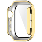 Apple Watch Series 12 (42mm) Hardt Plast Deksel med Innebygd Skjermbeskyttelsesglass - Gull