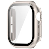 Apple Watch Series 12 (42mm) Hardt Plast Deksel med Innebygd Skjermbeskyttelsesglass - Rose Gold