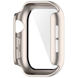 Apple Watch Series 12 (42mm) Hardt Plast Deksel med Innebygd Skjermbeskyttelsesglass - Rose Gold