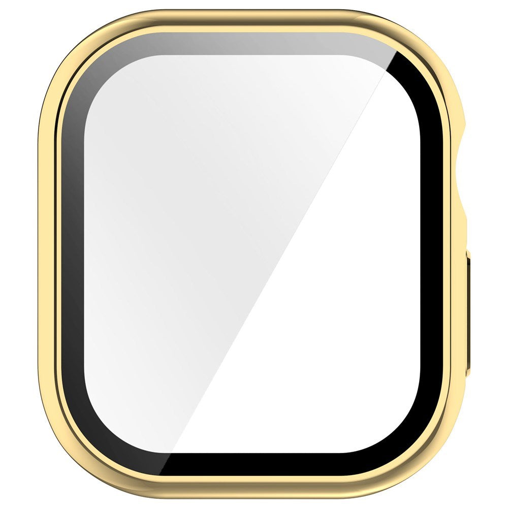 Apple Watch Series 12 (46mm) Hardt Plast Deksel med Innebygd Skjermbeskyttelsesglass - Gull