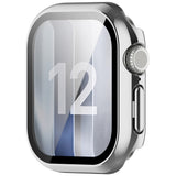 Apple Watch Series 12 (46mm) Hardt Plast Deksel med Innebygd Skjermbeskyttelsesglass - Sølv