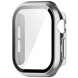 Apple Watch Series 12 (46mm) Hardt Plast Deksel med Innebygd Skjermbeskyttelsesglass - Sølv