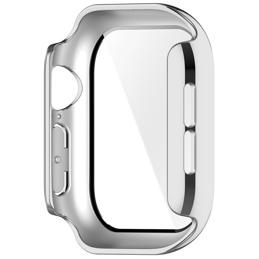 Apple Watch Series 12 (46mm) Hardt Plast Deksel med Innebygd Skjermbeskyttelsesglass - Sølv