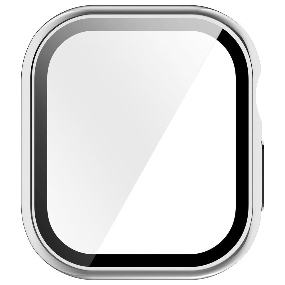 Apple Watch Series 12 (46mm) Hardt Plast Deksel med Innebygd Skjermbeskyttelsesglass - Sølv