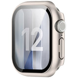 Apple Watch Series 12 (46mm) Hardt Plast Deksel med Innebygd Skjermbeskyttelsesglass - Rose Gold