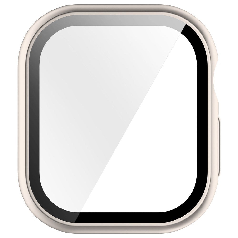 Apple Watch Series 12 (46mm) Hardt Plast Deksel med Innebygd Skjermbeskyttelsesglass - Rose Gold