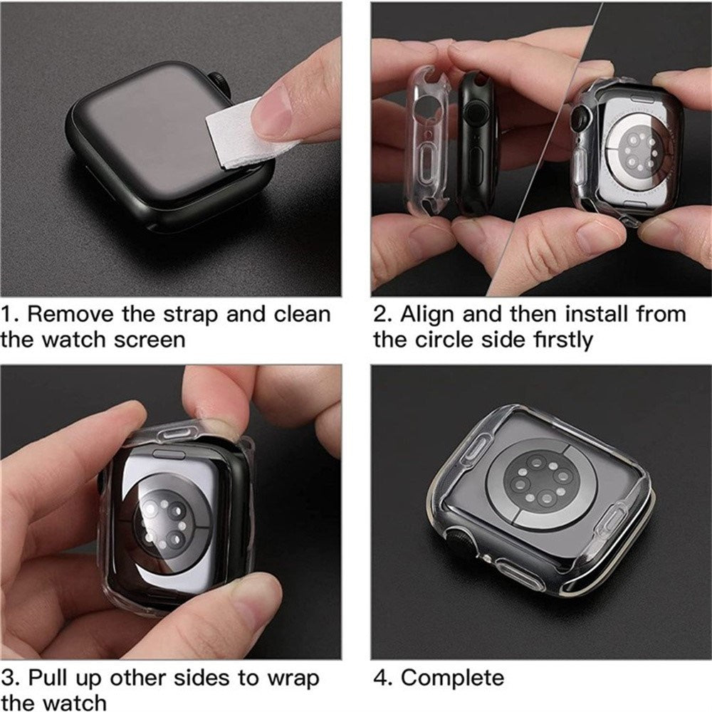 Apple Watch Series 12 (42mm) EIDERWOOD Fleksibelt Plast Deksel - Gjennomsiktig