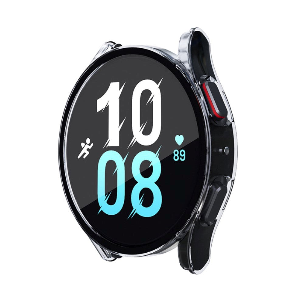 Samsung Galaxy Watch 7 / 6 / 5 / 4 / FE (40 mm) Deksel i Hardplast med Innebygd Skjermbeskyttelse - Gjennomsiktig