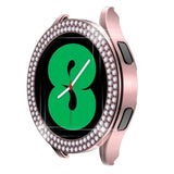 Samsung Galaxy Watch 4 / 5 44mm Hard Plast Deksel m. Rhinestone - Rosa