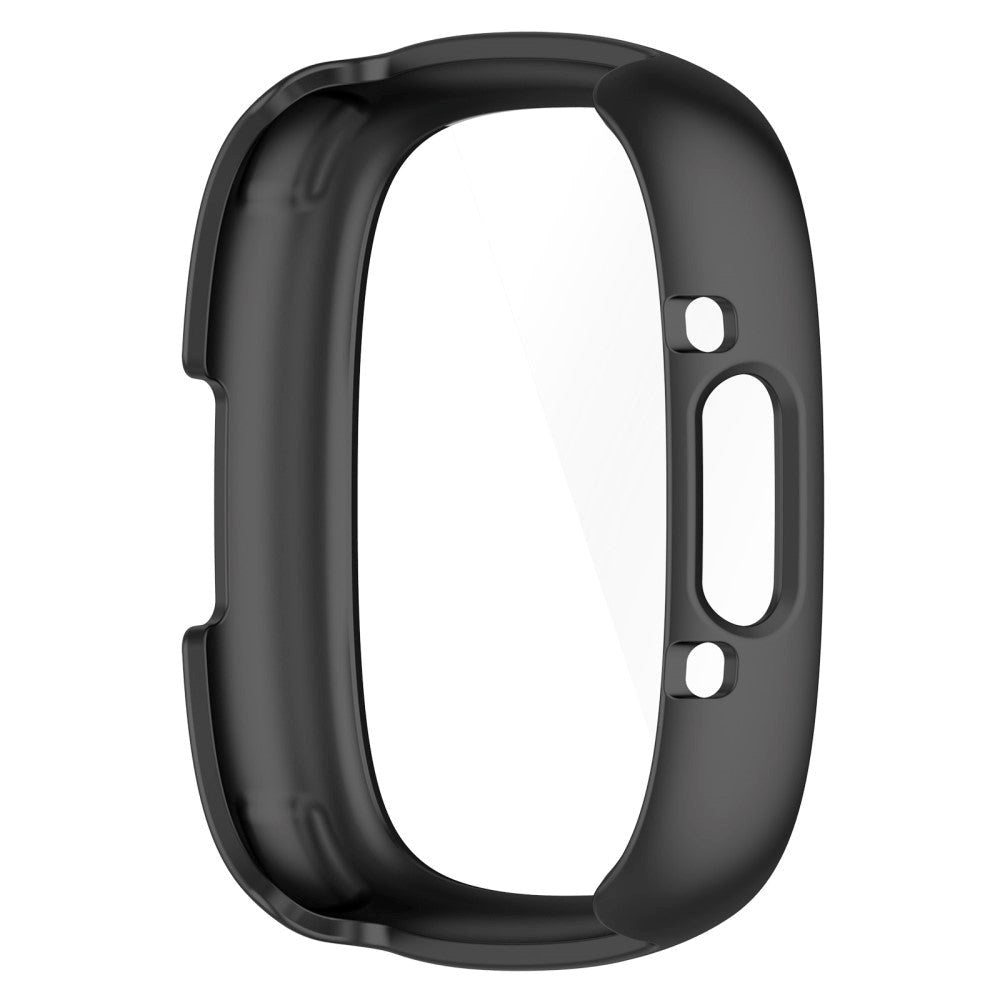 Fitbit Versa 4 / Sense 2 Hard Plastic Case m. Innebygd Skjermbeskyttelse - Svart