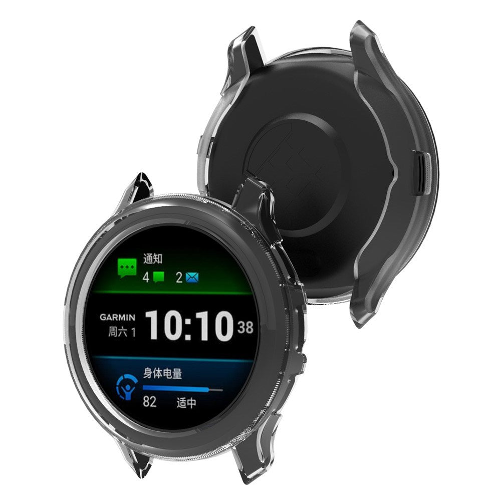 Garmin Venu 3 Transparent Fleksibelt TPU Plast Deksel – Svart