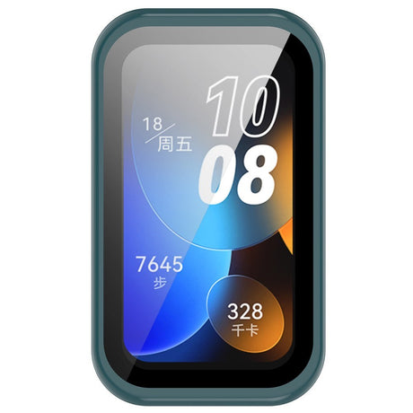 Huawei Band 10 / 9 / 8 EIDERWOOD Hard Plast Deksel m. Beskyttelsesglass – Grønn