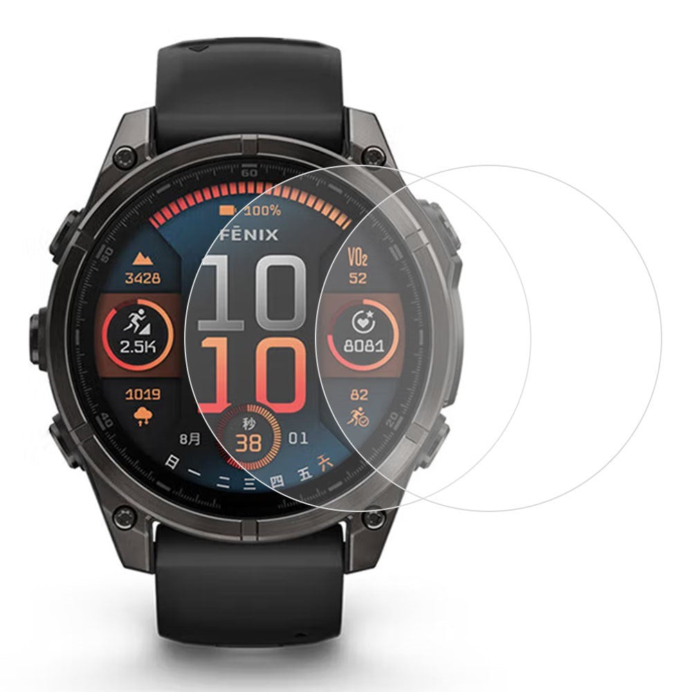 Garmin Fenix 8 43mm Beskyttelsesglass - 2 Stk. - Gjennomsiktig