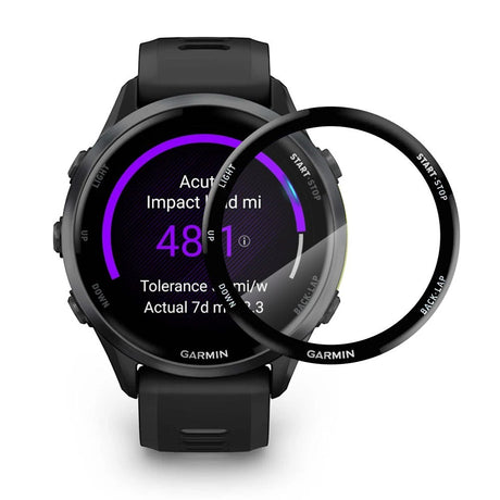 NORTHJO Garmin Forerunner 970 Skjermbeskytter - Gjennomsiktig / Svart Kant