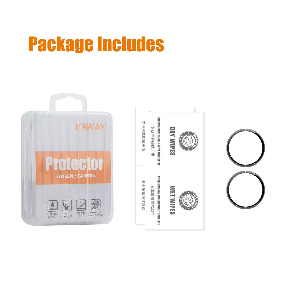 ENKAY OnePlus Watch 3 (43mm) Skjermbeskytter - 2 stk. - Gjennomsiktig / Svart Kant