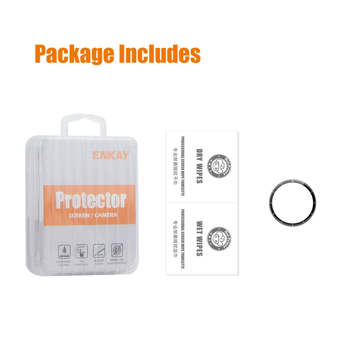 ENKAY OnePlus Watch 3 (43mm) Skjermbeskytter - Gjennomsiktig / Svart Kant