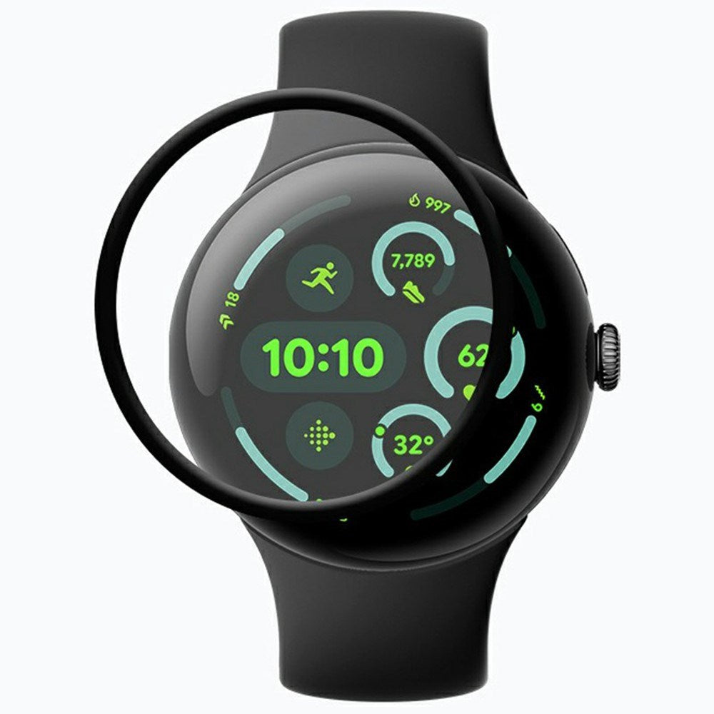 Google Pixel Watch 4 (45mm) Skjermbeskytter - Gjennomsiktig / Svart Kant