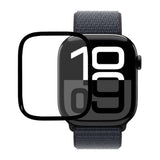 Apple Watch 12 (42mm) Full Fit Skjermbeskyttelsesfilm - Gjennomsiktig / Svart
