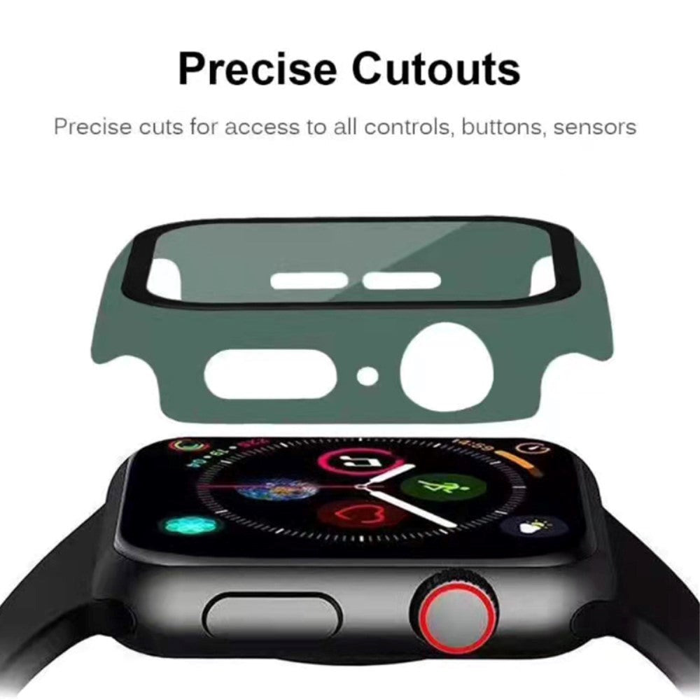 Apple Watch 9/8/7 (45mm) Hardplastdeksel med innebygd skjermbeskytter - Grønn