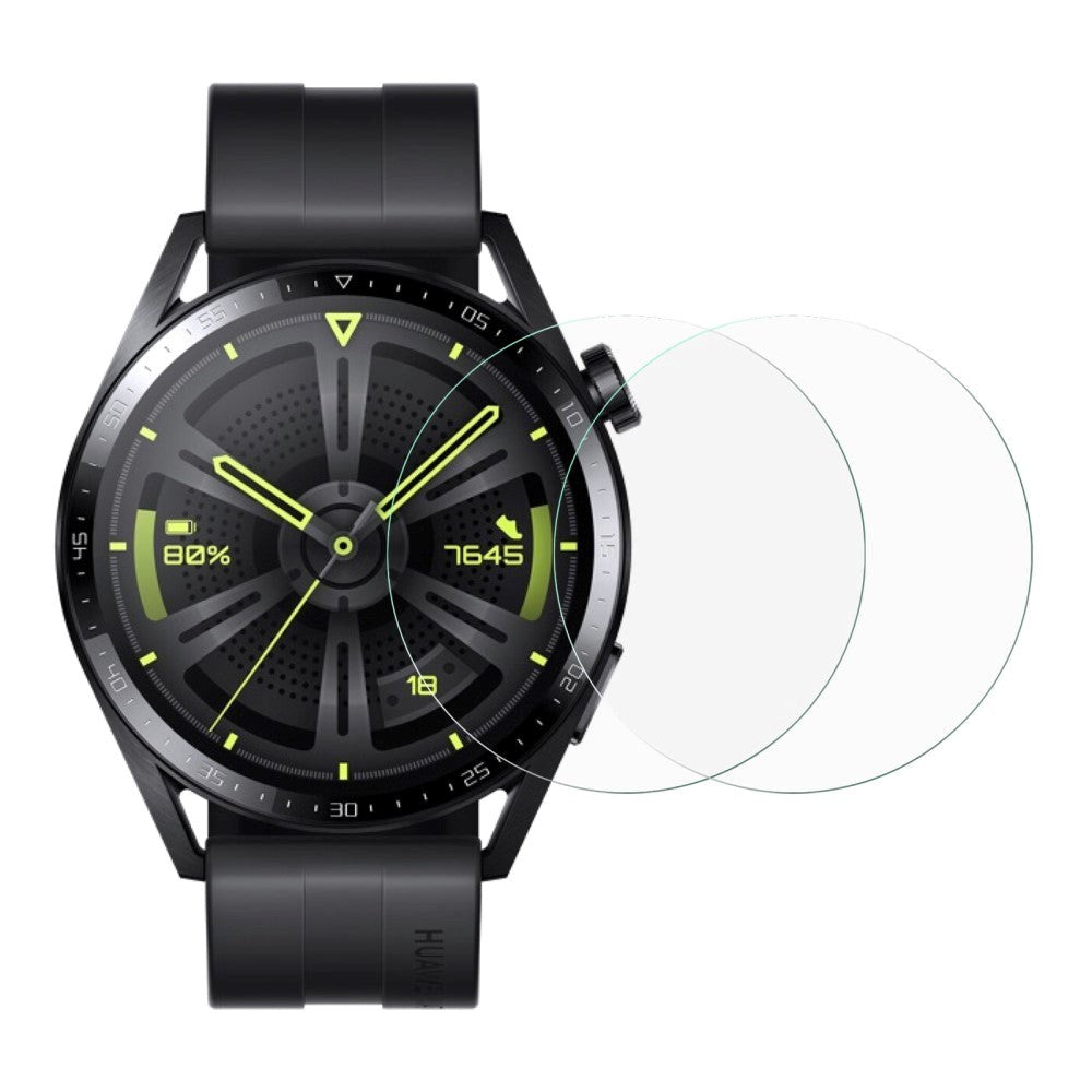 Huawei GT 3 (46mm) Arc Edge Skjermbeskytter - Herdet glass - 2 stk. - Gjennomsiktig