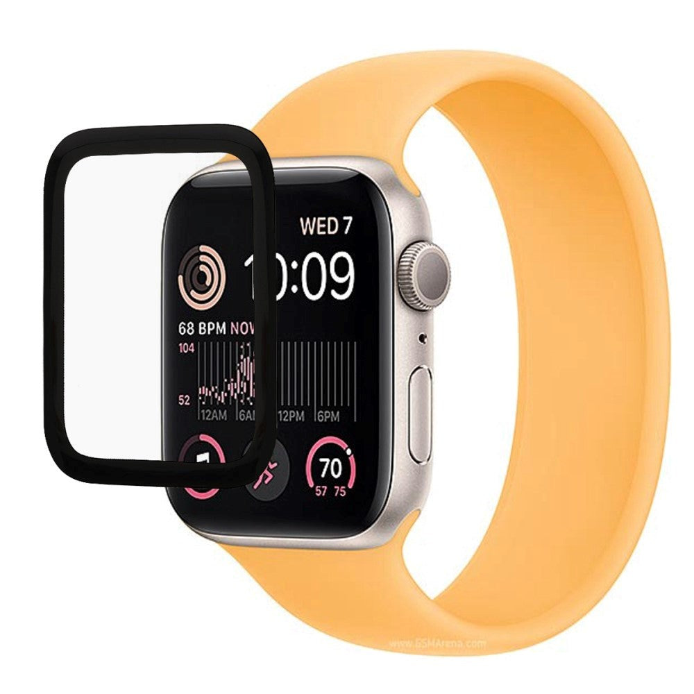 Apple Watch SE/6/5/4 (40 mm) - Full-Fit - Skjermbeskyttelse i Plast - Gjennomsiktig med Svart Kant