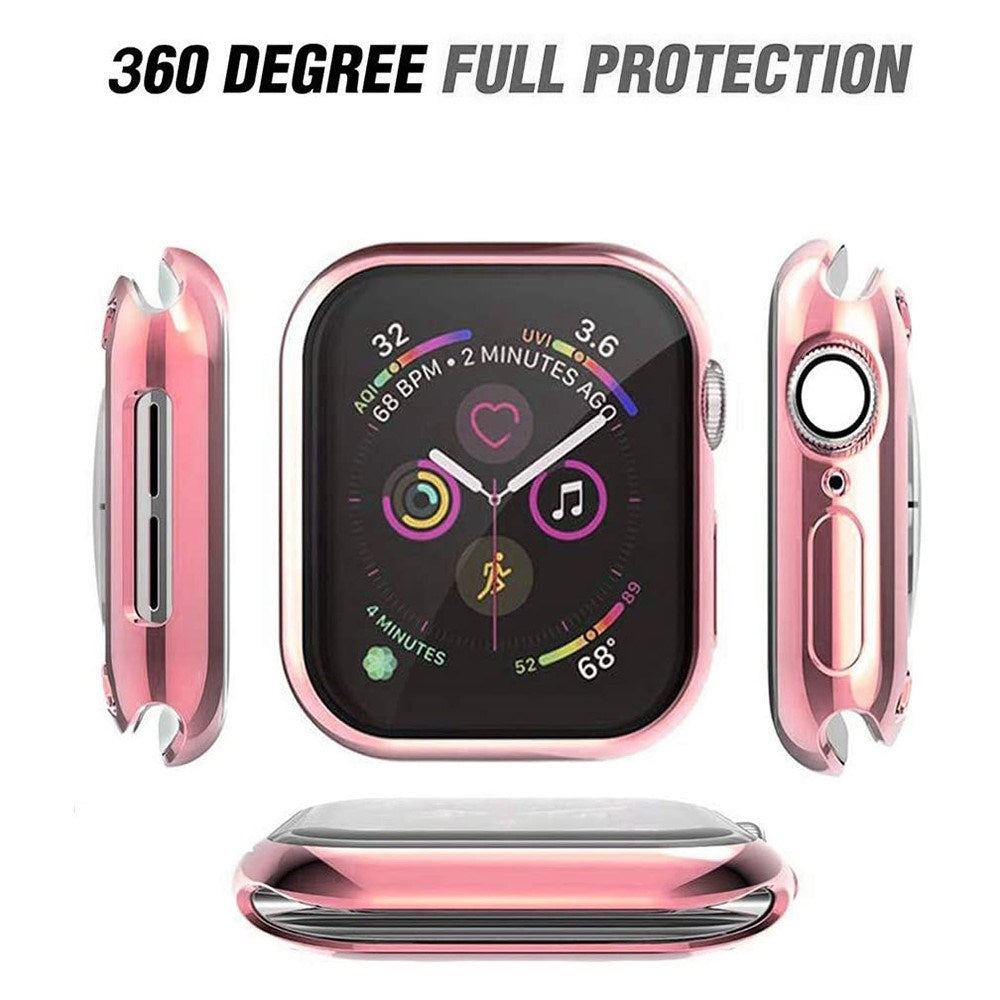 Apple Watch Ultra 3 / 2 / 1 (49mm) Fleksibelt Plast Deksel m. Skjermbeskyttelse - Rosa