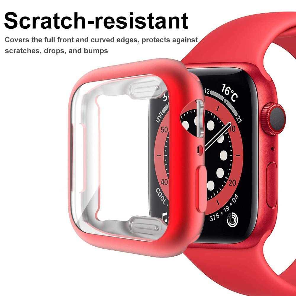Apple Watch Ultra 3 / 2 / 1 (49mm) Fleksibelt Plast Deksel m. Skjermbeskyttelse - Rød