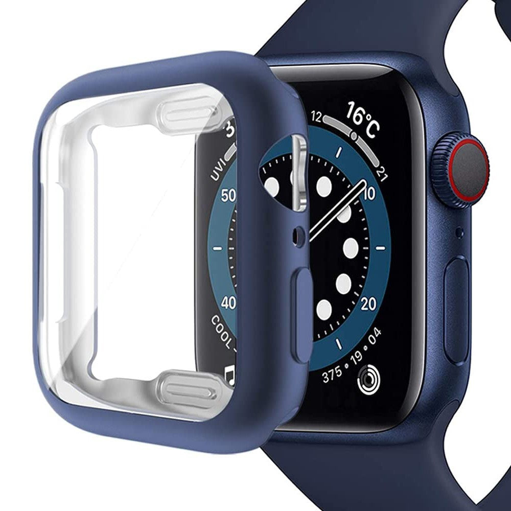 Apple Watch Ultra 3 / 2 / 1 (49mm) Fleksibelt Plast Deksel m. Skjermbeskyttelse - Blå