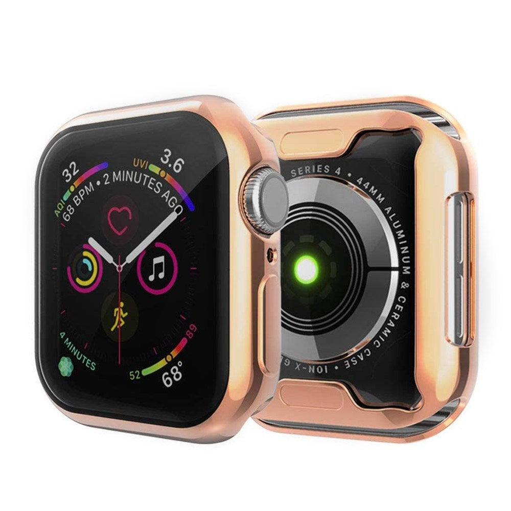 Apple Watch Ultra 3 / 2 / 1 (49mm) Fleksibelt Plast Deksel m. Skjermbeskyttelse - Rose Gold