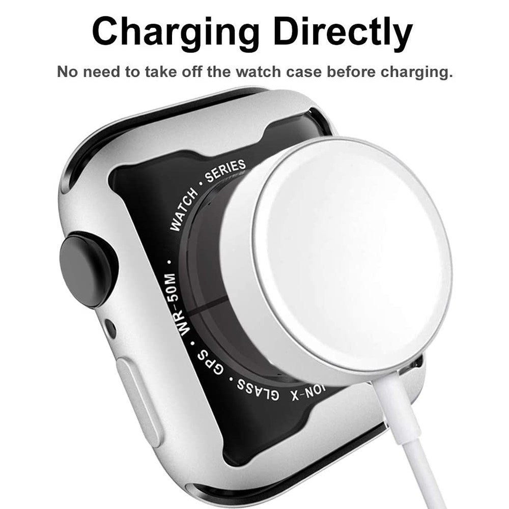 Apple Watch Ultra 3 / 2 / 1 (49mm) Fleksibelt Plast Deksel m. Skjermbeskyttelse - Sølv