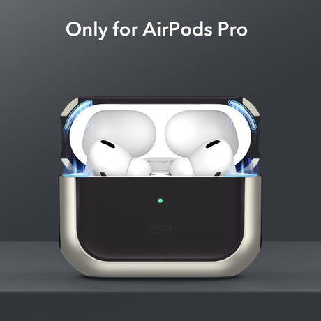 AirPods Pro (1 & 2. gen.) ESR Orbit Hybrid Magnetic Deksel - MagSafe-Kompatibel - Titanium