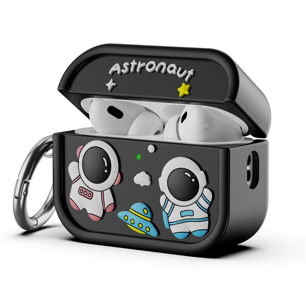 Apple AirPods Pro (2. Gen.) Silikon Deksel m. Astronaut Design - Svart