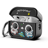 Apple AirPods Pro (2. Gen.) Silikon Deksel m. Astronaut Design - Svart