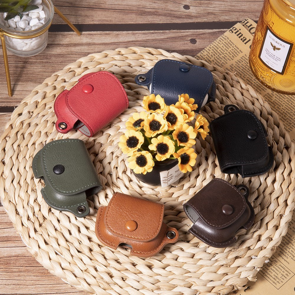Apple AirPods (3. Gen.) Kunstskinn Deksel m. Knappelukking - Svart