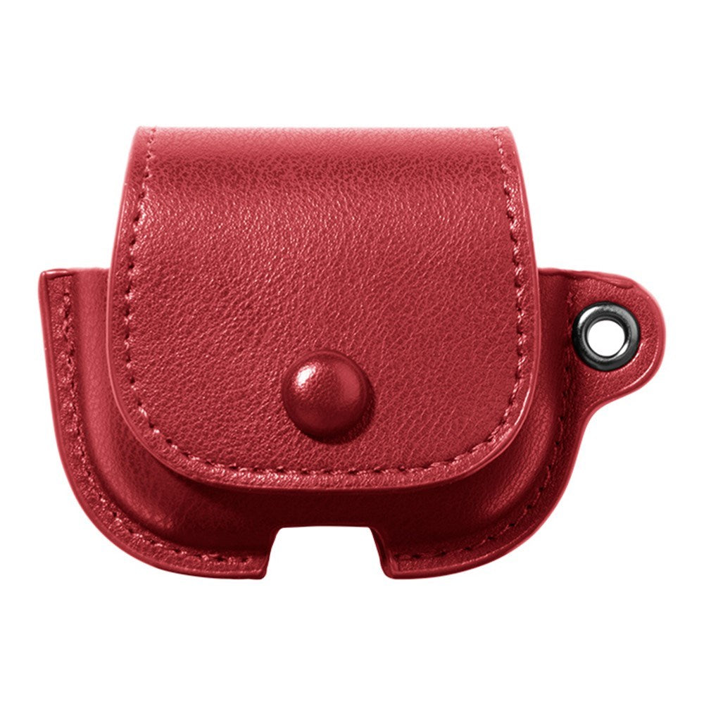 Apple AirPods (3. Gen.) Kunstskinn Deksel m. Knappelukking - Rød