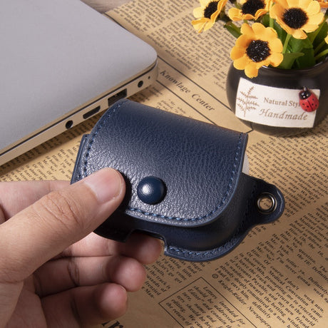 Apple AirPods (3. Gen.) Kunstskinn Deksel m. Knappelukking - Mørkebrun