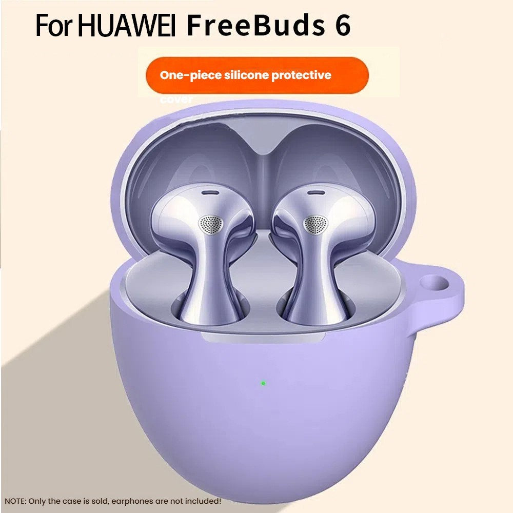 Huawei FreeBuds 6 Silikondeksel med Karabinkrok – Rød