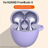 Huawei FreeBuds 6 Silikondeksel med Karabinkrok – Rosa