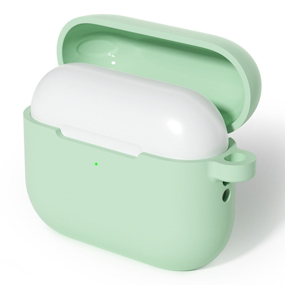 Apple AirPods Pro (3. gen.) Silikon Deksel med Karabinkrok – Grønn