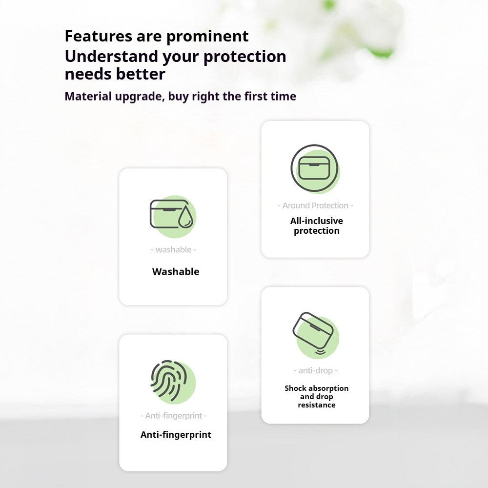 Apple AirPods Pro (3. gen.) Silikon Deksel med Karabinkrok – Blå