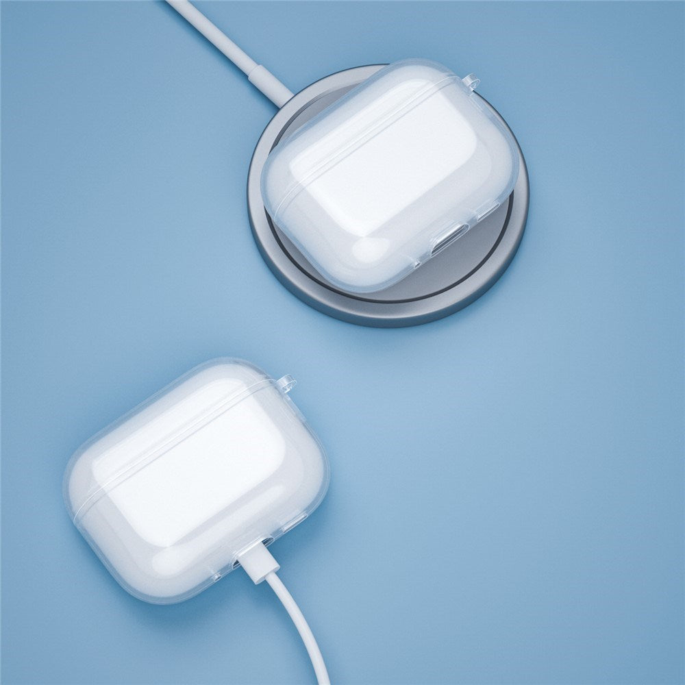 Apple AirPods Pro (3. gen.) Transparent Fleksibelt Plast Deksel - Gjennomsiktig / Lilla