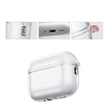 Apple AirPods Pro (3. gen.) Transparent Fleksibelt Plast Deksel - Gjennomsiktig / Svart